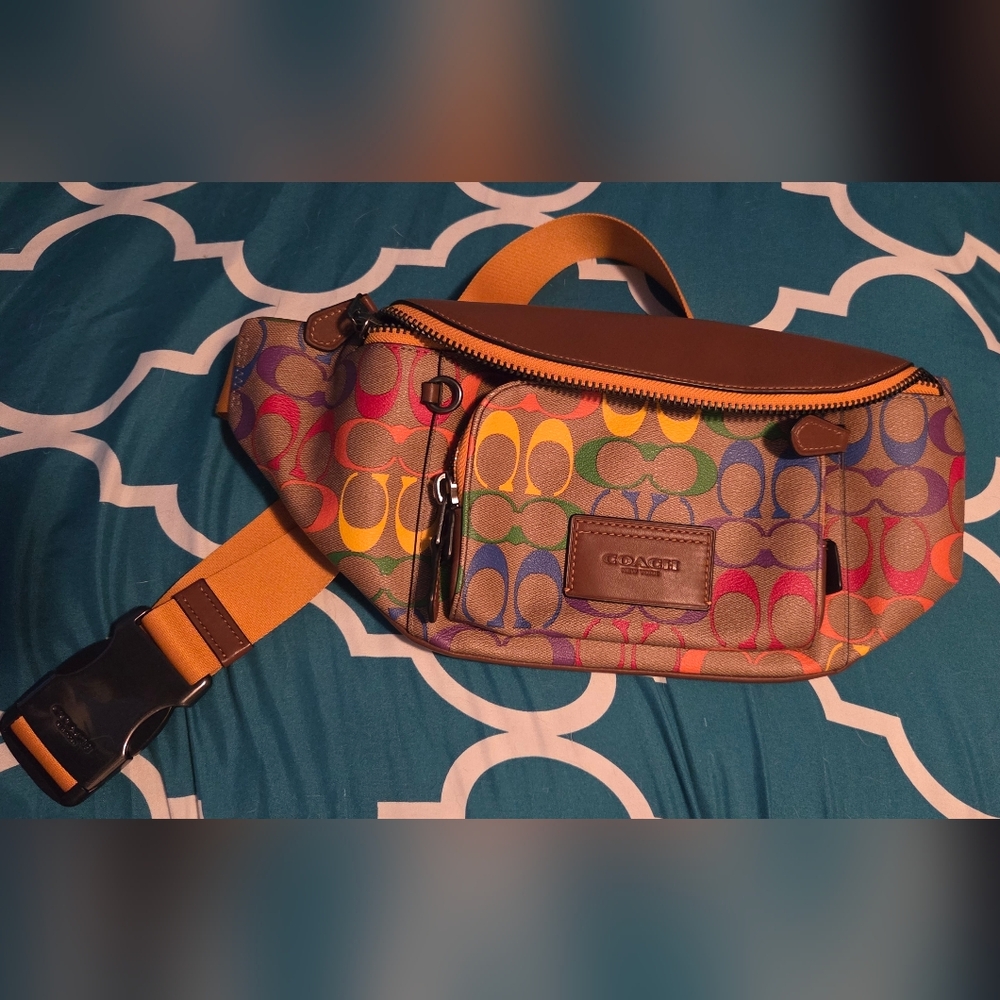 Coach RAINBOW PRIDE Multicolor Signature Crossbody Bag